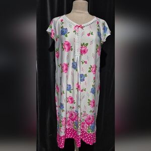BETSY TW Floral Pink and White Women's Dress